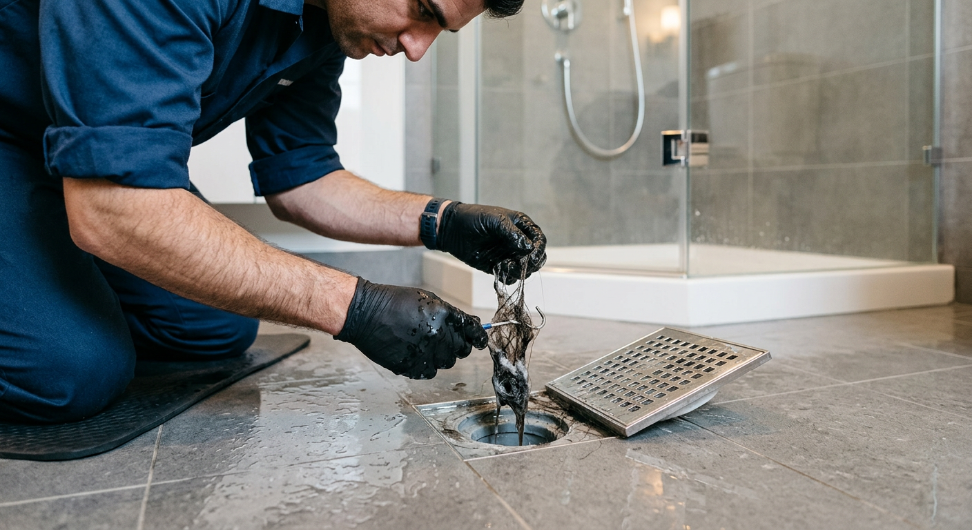 Débouchage de douche bouchée par un plombier à Clamart