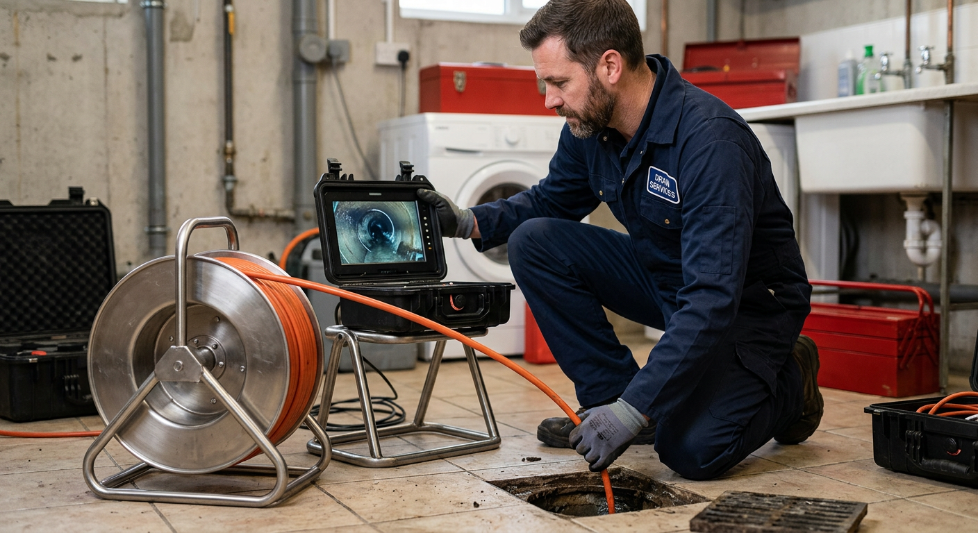 Inspection caméra endoscopique de canalisation à Clamart