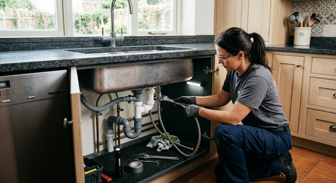 Installation plomberie cuisine avec pose d'évier à Clamart