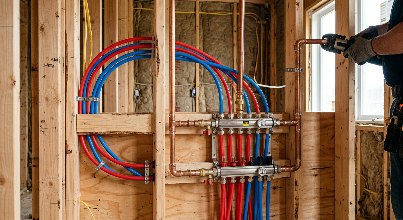 Création de réseau plomberie en cuivre et PER à Clamart 95